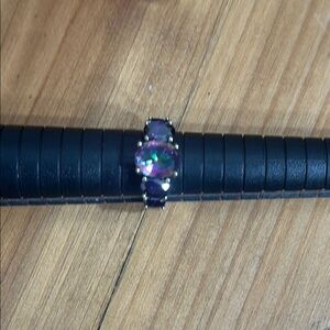 NWOT Elegant Purple zirconia and silver  Ring